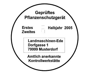 Prüfplakette